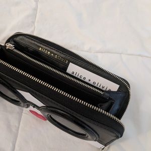 Alice + Olivia large patent wallet / clutch